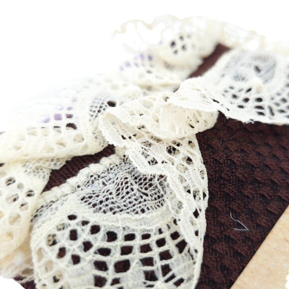 Britt's Knits Women's Brown And Cream Lace Cozy & Chic Boot Socks - Picture 2 of 5